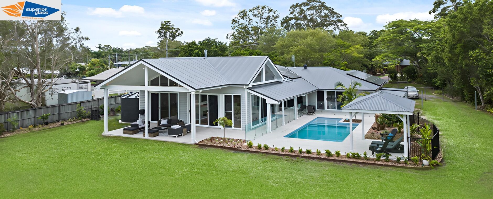 Aluminium glass windows in a Brisbane Northside home
